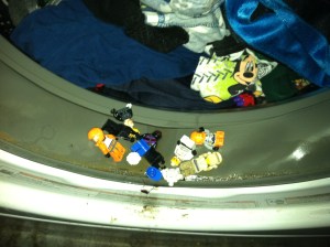 Why are all these Lego men trapped in the washing machine?