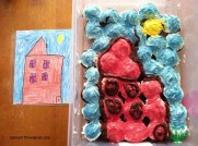 Cupcakes decorated to match my son's typical drawings.