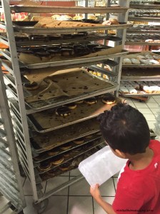 Choosing donuts for the teachers on the last day.